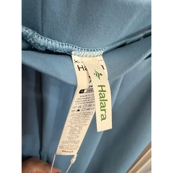 Halara Flex DayStretch High Waisted Pocket Work Flare Pants Light Azure XSP New - Picture 11 of 11